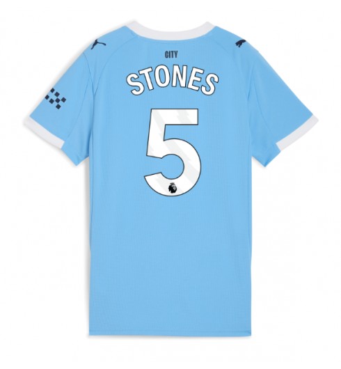 Manchester City John Stones #5 Domácí Dres pro Dámské 2025-26 Krátký Rukáv Manchester City John Stones #5 Domácí Dres pro Dámské 2025-26 Krátký Rukáv